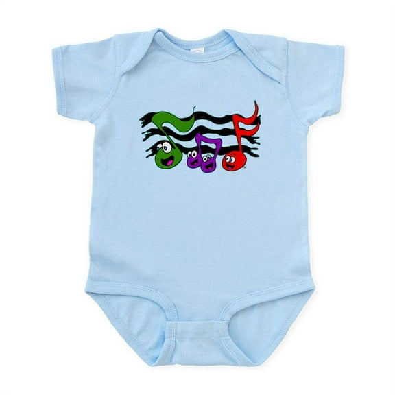 CafePress - Musical Notes Infant Bodysuit - Baby Light Bodysuit, Size Newborn - 24 Months