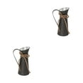 thumbnail image 1 of Transemion Stylish And Versatile Flower Vase Functional And Decorative Rustic Metal Milk Jug Metal Milk Jug Vase Iron Rustic Vase type 6 2Set, 1 of 6