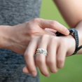 thumbnail image 3 of Adjustable Rhinestone Finger Rings Crystal Smooth Silver Wedding Jewelry Women Girls Insect Open - Jxlgv, 3 of 5