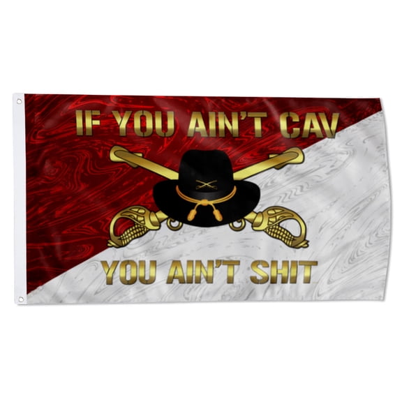 2but CAVALRY OFFICER STETSON flag IF YOU AIN'T CAV YOU AIN'T SH!T banner CAV US Army Military Flags Polyester 3x5 FT Indoor Outdoor