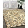 thumbnail image 2 of Ahgly Company Indoor Round Traditional Sun Yellow Persian Area Rugs, 4' Round, 2 of 6