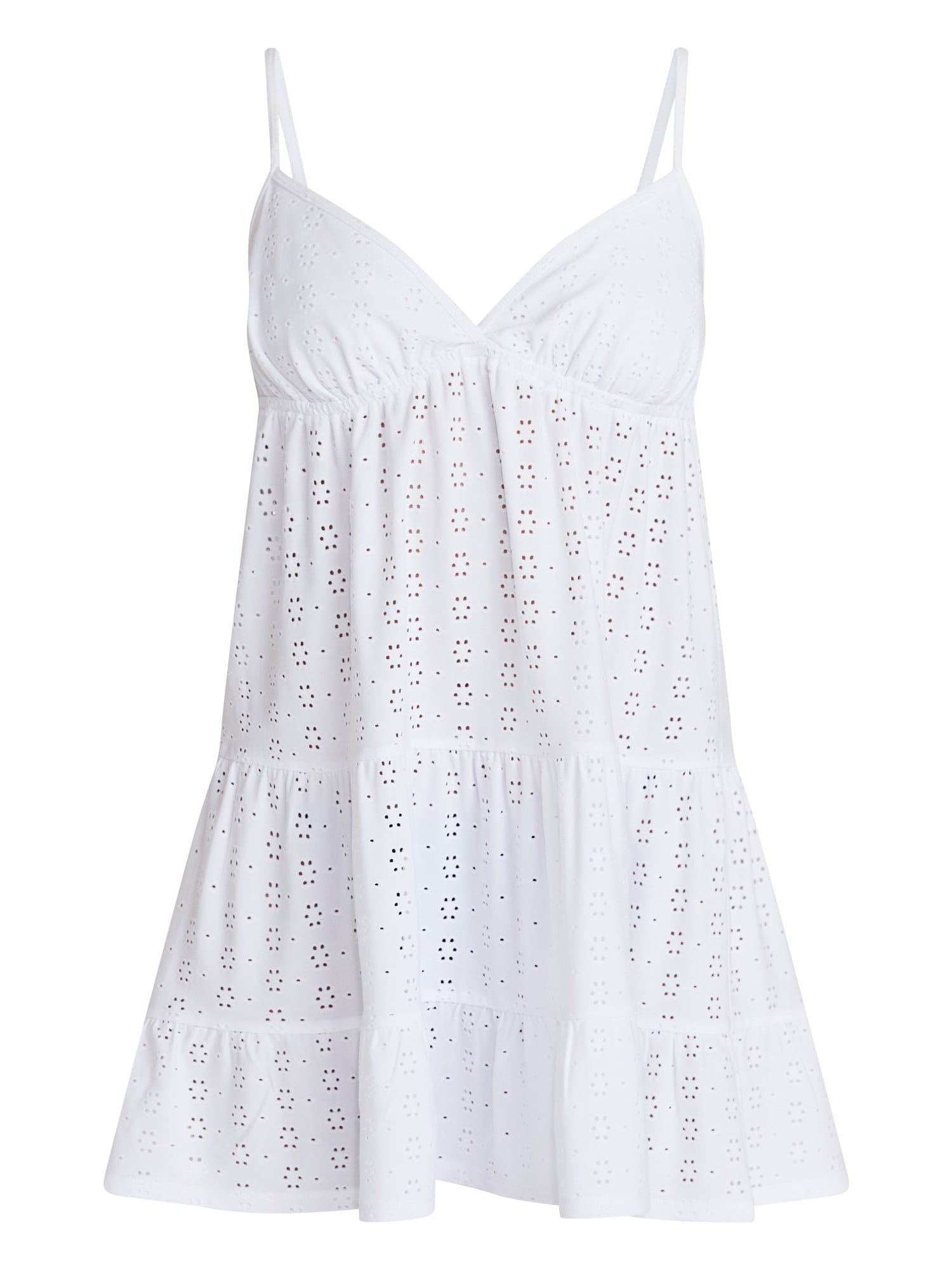 No Boundaries Tiered Cami Sleep Dress, Women's XS-XXL