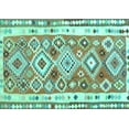 thumbnail image 1 of Ahgly Company Indoor Rectangle Oriental Turquoise Blue Traditional Area Rugs, 5' x 8', 1 of 4
