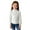 White, variant on Kids Long Sleeve T Shirts, Toddler Kids Solid Ruffled Rose Embroidery Crew Neck Loose Lightweight Shirt Top Beige, 1-2 Years
