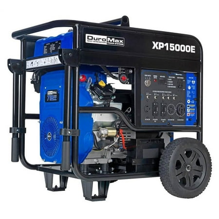 UPC: 0811640014742 | DuroMax XP15000E 15000-Watt 713cc V-Twin Gas Powered Electric Start Portable Generator