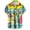 Yellow, variant on IWRICH Men's Plus Size Hawaiian Shirts Short Sleeve Casual Printed Button down Tropical T Shirt Summer Holiday Beach Hawaii Tees Yellow XL