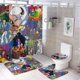 thumbnail image 1 of Misterios raros de Archie-theme 4-Piece Shower Curtain Set with Rugs, Waterproof Bathroom Decor Set Includes Bath Mat, U-Shaped Rug, Toilet Lid Cover and Curtain with Hooks, 1 of 6