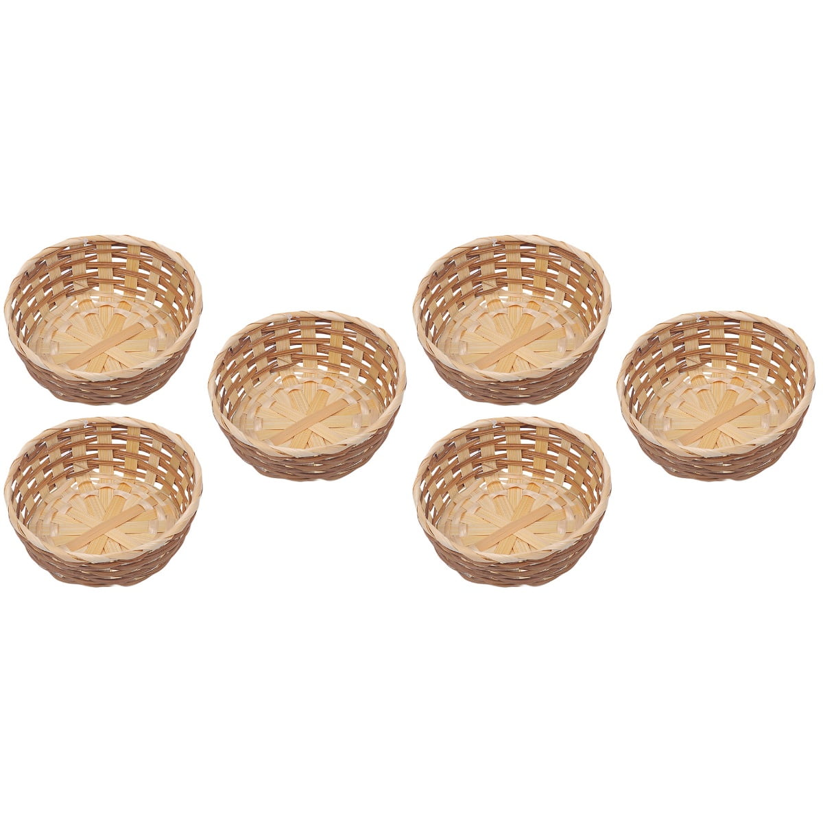 Etereauty Woven Rattan Basket Tray Wicker Fruit Serving Storage