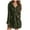 Army Green, variant on Women's Hooded Plush Bathrobe - Solid Color Winter Warm Homewear, Olive Green, L