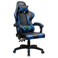 thumbnail image 1 of Gymax Gaming Chair Reclining Swivel Racing Office Chair w/Massage Lumbar Support Blue, 1 of 10