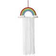 thumbnail image 1 of Organizador de moños para niñas, decoración con colgador de moños de arcoíris, blanco, 1 of 4