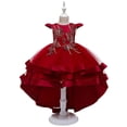 thumbnail image 5 of Loriccy Girls Solid Color Christmas Party Dress, 5 of 5