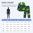 thumbnail image 4 of Picia Dinosaurs and Flowers Pattern Men’s Long-Sleeve Sleepwear Set - Soft 2-Piece Loungewear with Pockets, Comfy PJs for Relaxing Nights-Medium, 4 of 7