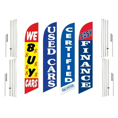 4 Swooper Flags With 4 Pole Kits We Buy Cars Used Cars Certified Pre Owned Easy Finance