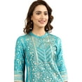 thumbnail image 6 of Band Collar Printed Kurta - Capri Breeze-XX Large, 6 of 6