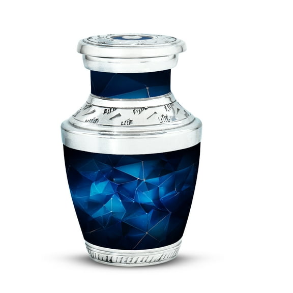 JAGASY Blue Urn for Ashes Adult Male & Female - Funeral Urn for Ashes for Women - Handcrafted Cremation Urns - Memorial Urns for Boy & Girl - ( 3 Inch )