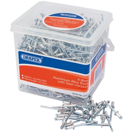 

Draper 37657 Tub Of 2000 (Approx) 3.2mm Diameter Blind Rivets