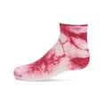 thumbnail image 2 of MeMoi Tie Dye Mid-Cut Cotton Blend Socks 3-Pack - Girls - Female, 6-7, Pastel Mix, 2 of 7