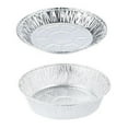 thumbnail image 1 of Assiette en Papier D\'aluminium Ronde Jetable Recyclable Contenants à Parois Droites pour la Cuisson, 1 of 5