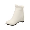 thumbnail image 2 of Zapatos de aumento de altura para mujer Botines de tacón de cuña de encaje de color sólido de moda casual Wmkox8yii sa2917, 2 of 3