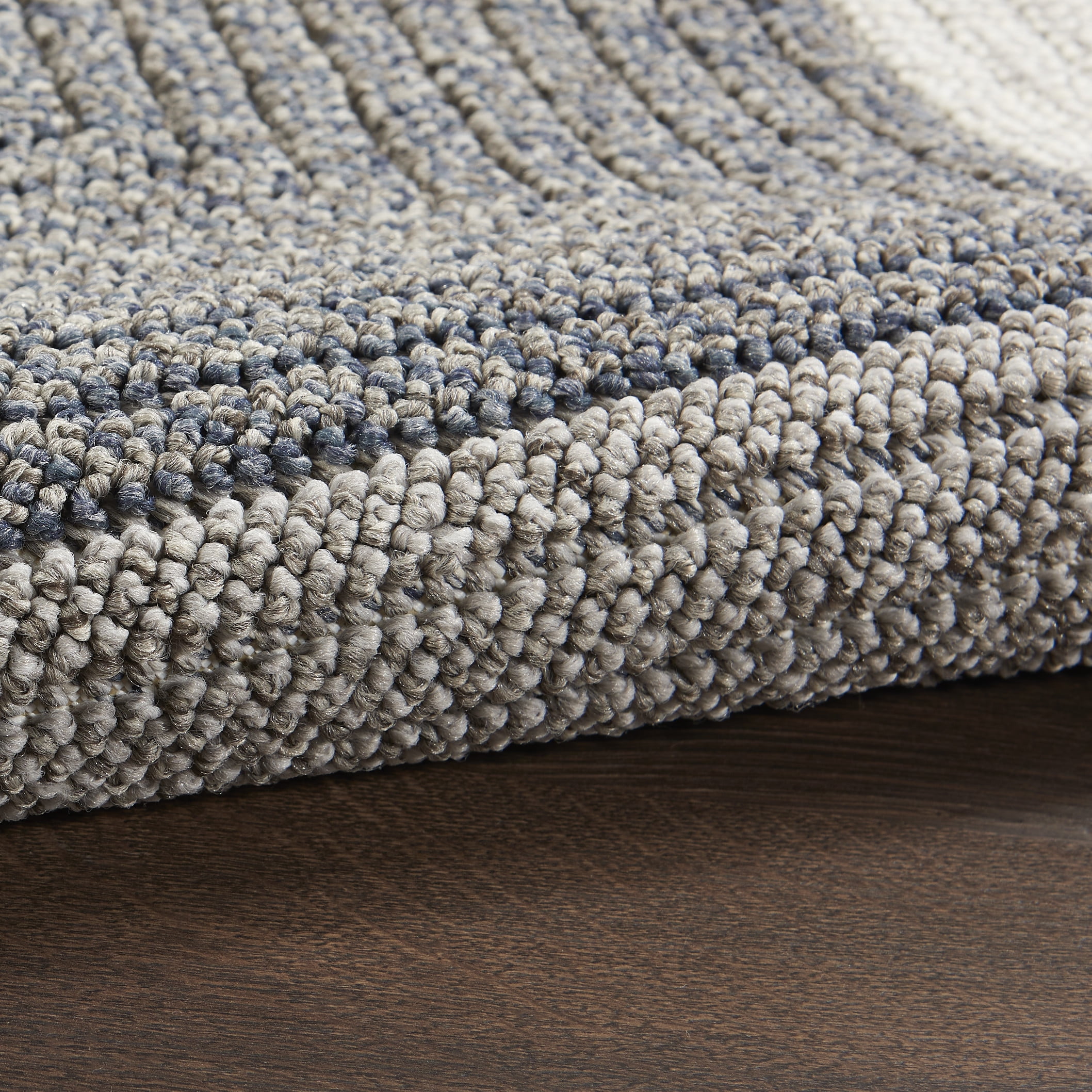 Nourison Elwood Contemporary Geometric Grey/Slate 9' x 12'2" Area Rug, (9' x 12')