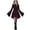 Dark Purple, variant on HNMKIU Halloween Clothes Women's Halloween Print Hooded Dress Long Sleeved Gown Dark Blue,L
