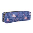 thumbnail image 1 of Disketp Flamingo Estuche de Lápices de Cuero con Cierre, Estuche Compacto para Papelería, Bolígrafos y Accesorios Pequeños, 1 of 7