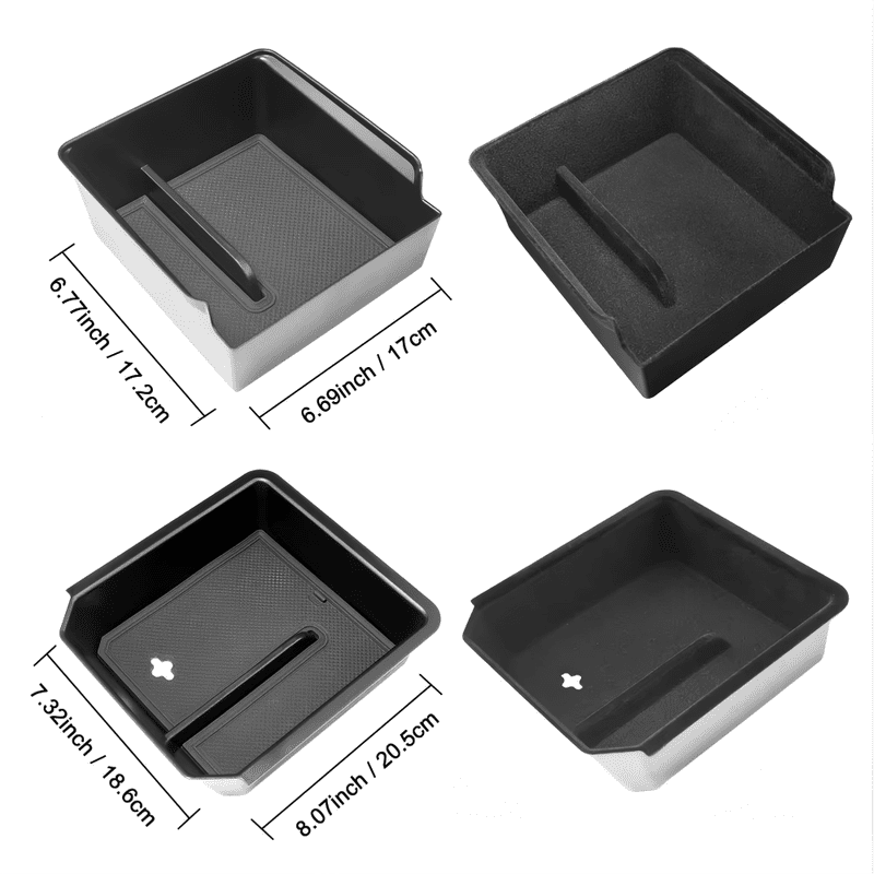 Car Armrest Storage Box For Tesla Model Y Juniper 2025 Model 3 Highland 2024-UP ABS Center Console Organizer Tray Accessories