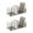 Clear, variant on Pack of 2 Desk Book End 4 Compartments Acrylic Bookend Space Saving Shelf Bookend Magazine Stand 32x12.8x13.7cm