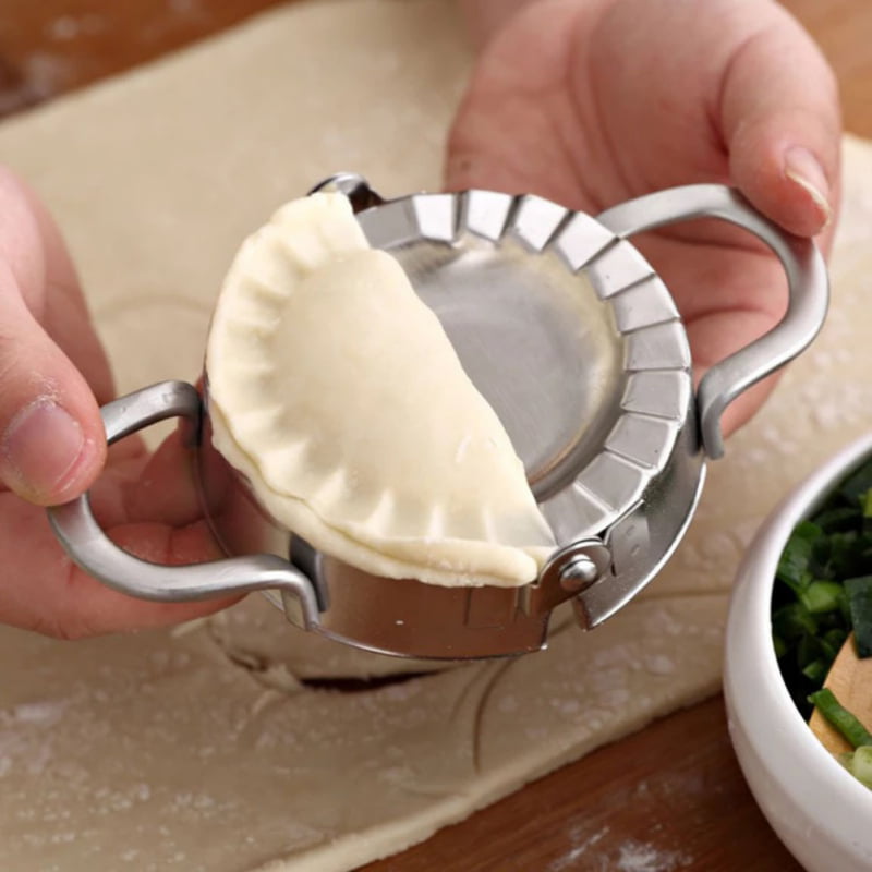 Empanada Press/Stainless Steel Pie Ravioli/Pierogi/Dumpling Mold Wrappers Kitchen Accessories 4.75 Large BellaBetty Dumpling Maker 