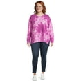 thumbnail image 2 of Terra & Sky Women's Plus High-Low French Terrycloth Sweatshirt, 2 of 5