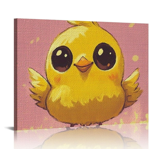 Fcxzi Yellow Bird Wall Decor for Bedroom Kitchen Art Ready to Hang Room Home Decor 16x12in