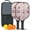 Pioneer Flower Floral-2, variant on Pickleball Paddles Set,Pioneer Flower Floral Print Pattern Fiberglass Surface Pickleball Racket Set with 2 Indoor Outdoor Pickleball Balls and Pickleball Bag,Pickle-ball Equipment