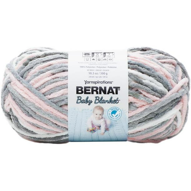 Spinrite 16110404786 Bernat Baby Blanket Big Ball Yarn, Baby Grays