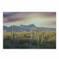 thumbnail image 1 of Arizona Cutting Board, USA National Park Photo of Exotic Saguaro Cactus in Sunny Day with Mountains, Decorative Tempered Glass Cutting and Serving Board, in 3 Sizes, by Ambesonne, 1 of 2