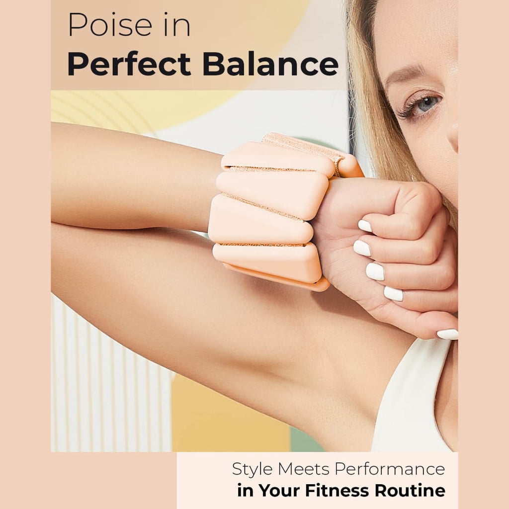 1 Pair Multipurpose Ankle Wrist Weight Trainer Aid with Adjustable Inserts Comfortable Elastic Design Wide Application