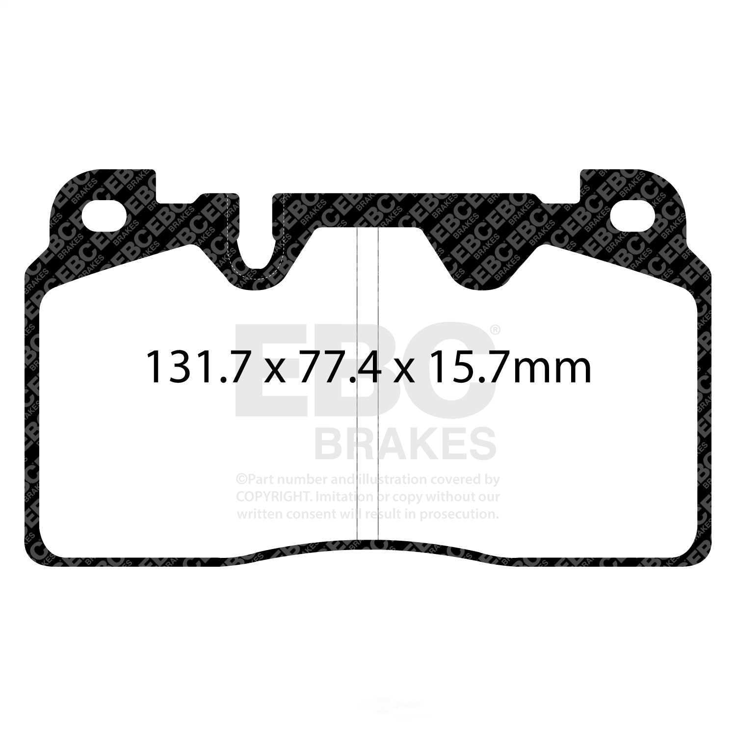 EBC Brakes Yellowstuff 4000 Series Street and Track Brake Pad Set Fits select: 2012-2018 AUDI Q5, 2015-2022 PORSCHE MACAN