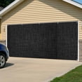 thumbnail image 5 of Black Burlap Texture Garage Door Cover Banner 6 x 13 FT, Farmhouse Vintage Black Garage Door Curtains Backdrop with Grommets for Indoor Outdoor Wall Party Porch Yard Decorations Background, 5 of 9