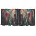 thumbnail image 7 of Yayeee Kitchen Curtains Tier Set of 2 Light Filtering 57"x24" Over Sink Window Panels, Psychedelic Forest, 7 of 7