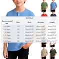 thumbnail image 4 of OGLCCG Boys Waffle Henley Shirts Short Sleeve Button up Crewneck T-Shirts Summer Solid Color Knit Basic Tees Tops for Kids 4-14 Years, 4 of 7