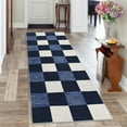thumbnail image 2 of COZONY 2'x6' Navy Blue Runner Rug, Non-Shedding Carpet for Hallway, Entryway, Kitchen, Easy to Maintain, 2 of 12