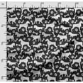 thumbnail image 2 of Soimoi Dog Printed, Cotton Fleece, Fabric by The Yard Sewing DIY Stretch Fabric 56 Inches Wide, WarmFabric for Hats, Coats, Gloves, Blankets, White & Black, 2 of 5