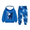 thumbnail image 4 of Boys Jogger Set Long Sleeve Dinosaur Print Hoodie and Sweatpants Set Warm Winter Outfits Outfits for Boys Size 5-14 Years, 4 of 5