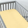thumbnail image 5 of Bare Home 2 Pack Fitted Sheets - Premium 1800 Collection - Ultra Soft - Crib, Morning Sun/White, 5 of 8