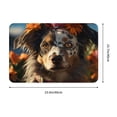 thumbnail image 3 of Balery Flower Crown Dog Doormat, Durable Flannel Fabric, Waterproof Stain and Fade Resistant, Low Profile,Indoor Outdoor Door Mats, Easy Clean Patio Entrance Mat, 16x24in, 3 of 9