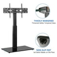 TAVR Modern Swivel Floor TV Stand Base for TVs up to 70 inch Black TV