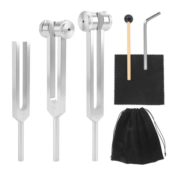 Quaqdae Tuning Fork Tuning Forks Set-128 Hz 256 Hz 512 Hz Tuning Forks Perfect For Healing Chakra Sound Therapy Keep Body Mind And Spirit