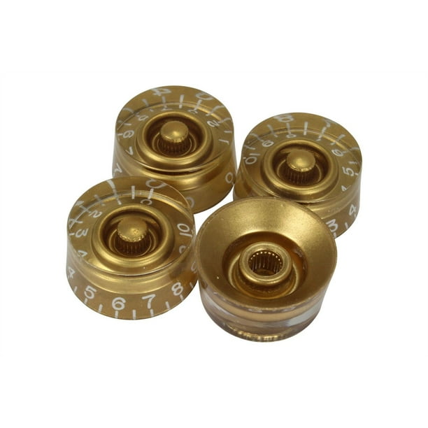 Gold Speed Knobs 4pk for Gibson guitars with US fine splines - Walmart ...