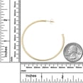 thumbnail image 3 of AVORA 10K Yellow Gold Half Hoop Earrings - 50mm, 3 of 6
