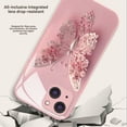 thumbnail image 4 of CaseCaca Elegant Vivid Pink Glass Butterfly Phone Case for iPhone 15 Plus, 4 of 8